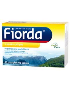 Fiorda, pastylki do ssania o smaku cytryny, 30 szt.