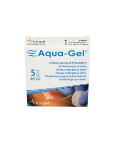 Aqua-Gel, opatrunek hydrożelowy, średnica 5 cm, 5 szt.