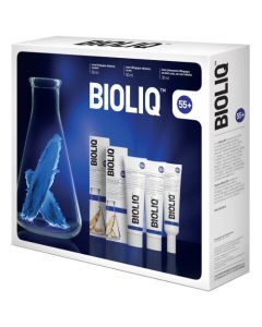 Zestaw Promocyjny Bioliq 55+, krem na dzień, 50 ml + krem na noc, 50 ml + krem do skóry wokół oczu, ust, 30 ml