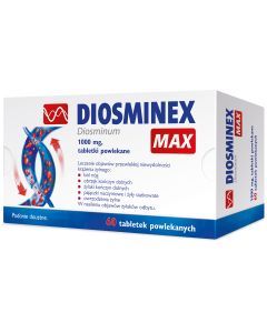 Diosminex Max, 1000 mg, tabletki powlekane, 60 szt