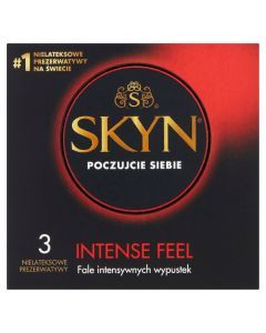 Skyn Intense Feel, nielateksowe prezerwatywy z wypustkami, 3 szt.