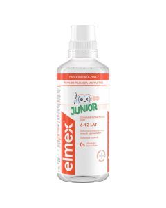 Elmex Junior, płyn do płukania jamy ustnej z aminofluorkiem, dla dzieci w wieku 6-12 lat, 400 ml
