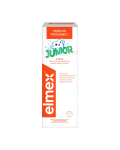 Elmex Junior, płyn do płukania jamy ustnej z aminofluorkiem, dla dzieci w wieku 6-12 lat, 400 ml