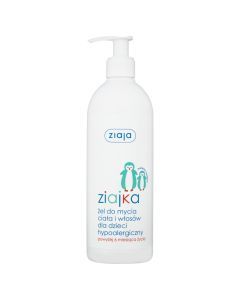 Ziajka, żel do ciała i włosów dla dzieci, butelka z dozownikiem, 400 ml