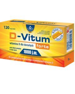 D-Vitum Forte 1000 j.m., kapsułki z witaminą D dla dorosłych, 120 szt.