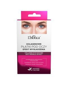 L'Biotica Płatki kolagenowe pod oczy, wygładzenie zmarszczek, 3x2szt.