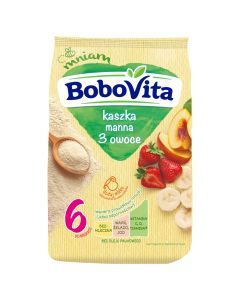 BoboVita, kaszka manna, 3 owoce, 6 m+, 180 g