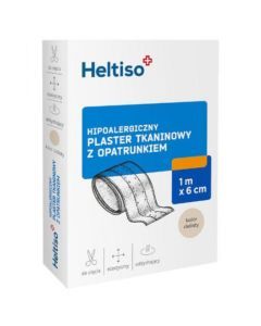 Heltiso plaster tkaninowy z opatrunkiem 1m x 6cm
