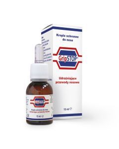 Grip Stop, krople do nosa,ochronne, 15 ml