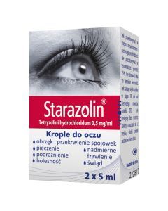 Starazolin, 0,5 mg/ml, krople do oczu, 2 x 5 ml