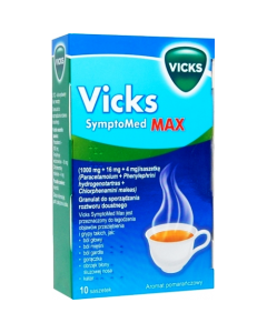 Vicks Antigrip Zatoki i Katar, granulki do sporządzania roztworu doustnego, 10 saszetek