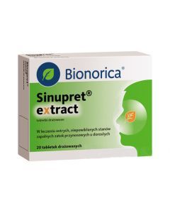 Sinupret extract, 160 mg, tabletki drażowane, 20 szt.