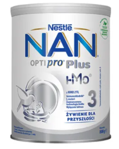 Nestle Nan Optipro Plus 3 HMO, produkt na bazie mleka dla małych dzieci, 800 g