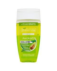 Bielenda Bouquet Nature Awokado, Łagodny 2-fazowy płyn do demakijażu oczu, 140 ml