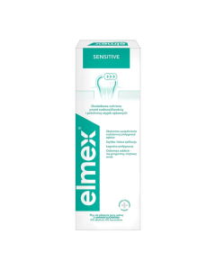 Elmex Sensitive Plus, płyn do płukania jamy ustnej z aminofluorkiem, bez alkoholu, 400 ml