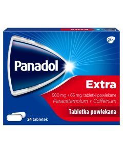 Panadol Extra, 500 mg+65 mg, tabletki powlekane, 24 szt.
