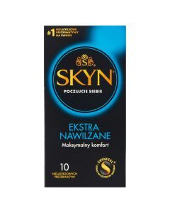 Skyn Ekstra Nawilżane, nielateksowe prezerwatywy, 10 szt.
