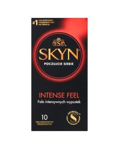 Skyn Intense Feel, nielateksowe prezerwatywy z wypustkami, 10 szt.