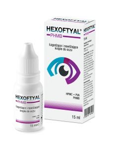 Hexoftyal PHMB, łagodzące i nawilżające krople do oczu, 15 ml 
