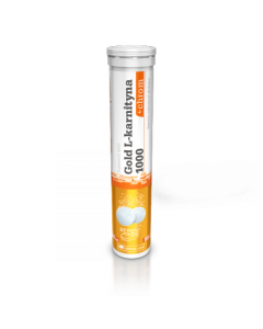 Olimp Gold L-Karnityna + chrom, tabletki musujące, smak pomarańczowy, 20 szt.