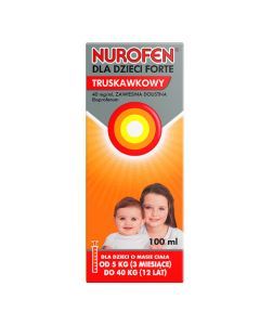 Nurofen dla dzieci Forte truskawkowy, 40 mg/ml, zawiesina doustna, 100 ml