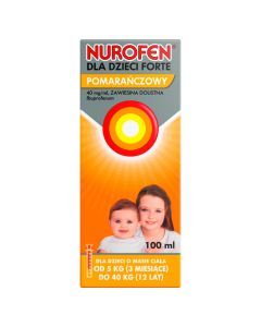 Nurofen dla dzieci Forte, 40 mg/ml, zawiesina doustna o smaku pomarańczowym, 100 ml