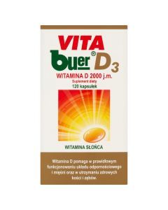 VITA buer D3, 2000 j.m., kapsułki, 120 szt.