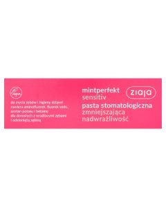 Ziaja MintPerfekt Sensitiv, pasta do zębów zmniejszająca nadwrażliwość, 75ml