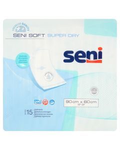 Seni Soft Super Dry, podkłady higieniczne, 90 cm x 60 cm, 15 szt.