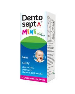 Dentosept A Mini, spray, ulga na afty, pleśniawki i bolesne ząbkowanie, 30 ml