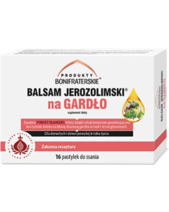 Produkty Bonifraterskie, Balsam Jerozolimski na gardło, pastylki do ssania, 16 szt.