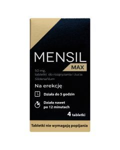 Mensil Max, 50 mg, tabletki do rozgryzania i żucia, 4 szt.