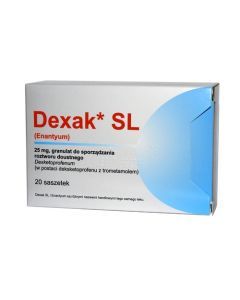 Dexak SL, 25 mg, granulat do sprządzania roztworu doustnego w saszetkach, 20 szt. (import równoległy, Delfarma)