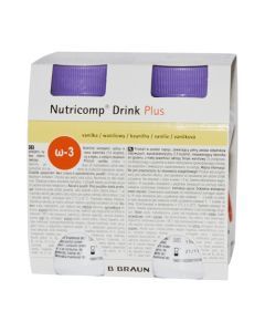 Nutricomp Drink Plus, plyn, sm.waniliowy, 4 x 200 ml