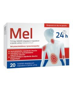 Mel, 7,5 mg, tabletki ulegające rozpadowi w jamie ustnej, 20 szt.