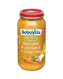 BoboVita Junior, warzywa w potrawce z cielęciną, 12 m+, 250 g