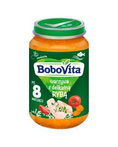 BoboVita, warzywa z delikatną rybą, 8 m+, 190 g