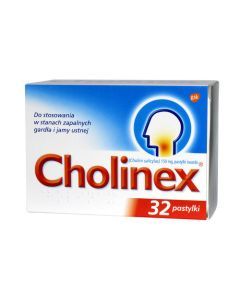 Cholinex, 150 mg, pastylki do ssania, 32 szt.