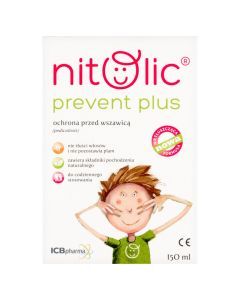 Pipi Nitolic Prevent Plus, spray przeciw wszawicy, 150 ml (2 x 75 ml)