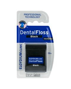 Elgydium Clinic Dental Floss, nić dentystyczna czarna, 50 m