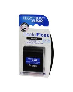 Elgydium Clinic Dental Floss, nić dentystyczna czarna, 50 m