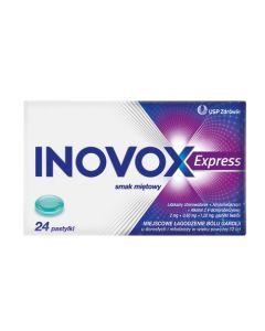 Inovox Express, pastylki twarde, smak miętowy, 24 szt.