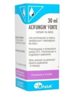 Acifungin forte, płyn na skórę, wały okołopaznokciowe i paznokcie, 30 ml