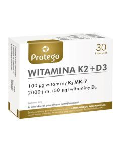 Protego Witamina K2 + D3, kaps.elast., 30 szt