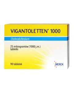 Vigantoletten 1000, 1000 j.m., tabletki, 90 szt., witamina D