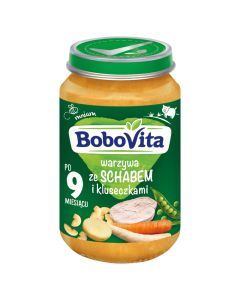 BoboVita, warzywa ze schabem i kluseczkami, 9 m+, 190 g