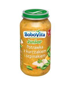 BoboVita, potrawka z kurczakiem i szpinakiem, 12 m+, 250 g