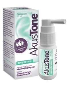 Akustone, spray do uszu, 15 ml (300 dawek)