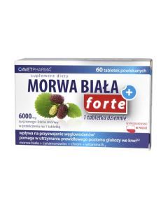 Morwa Biała Plus Forte, tabletki powlekane, 60 szt.