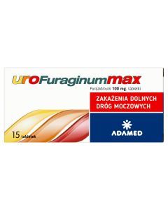UroFuraginum Max, 100 mg, tabletki, 15 szt.